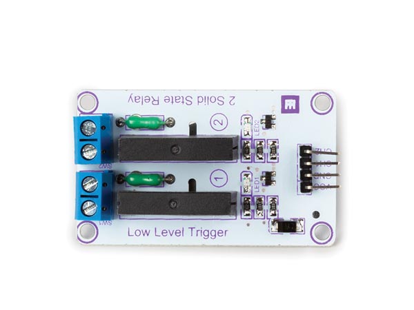 thumbnail image 2 of 5V 2 Channel 240V AC Solid State Relay Module – High Level Trigger For Arduino/PIC 2 of 4