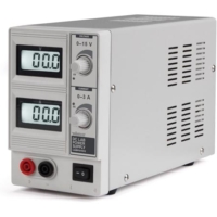 DC LAB POWER SUPPLY 0-15 VDC / 0-3 A MAX WITH DUAL LCD DISPLAY