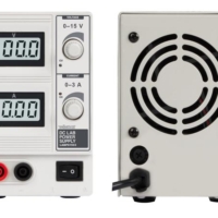 DC LAB POWER SUPPLY 0-15 VDC / 0-3 A MAX WITH DUAL LCD DISPLAY