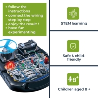 Velleman Kit de projets électroniques pour enfants à partir de 8 ans, explorez les principes de base de l'électronique avec 50 - Jeux - Jouets